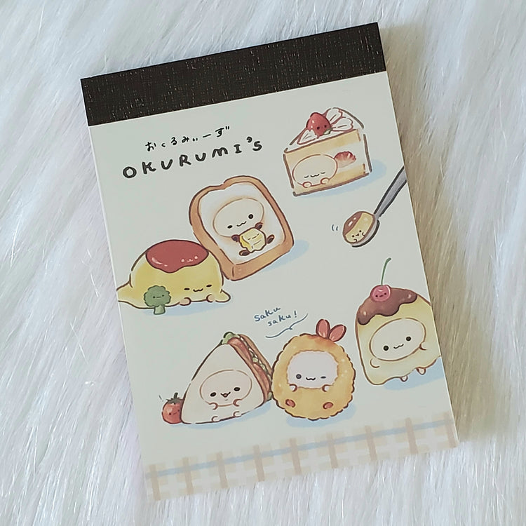 Food With Faces Okurumi's Crux Mini Memo Pad Stationery Collectible Gifts