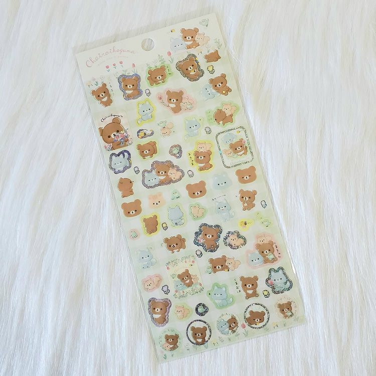 San-x Rilakkuma Chairokoguma Hamster & Fox Stickers Sticker Sheet Japan Kawaii Stationery Collectible Gifts B