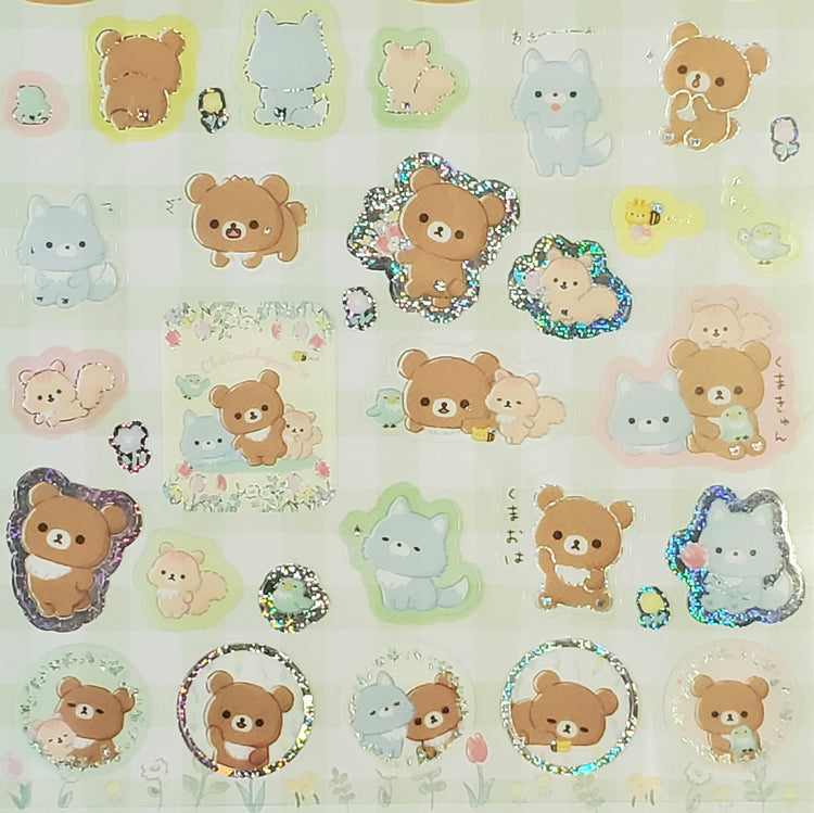 San-x Rilakkuma Chairokoguma Hamster & Fox Stickers Sticker Sheet Japan Kawaii Stationery Collectible Gifts B