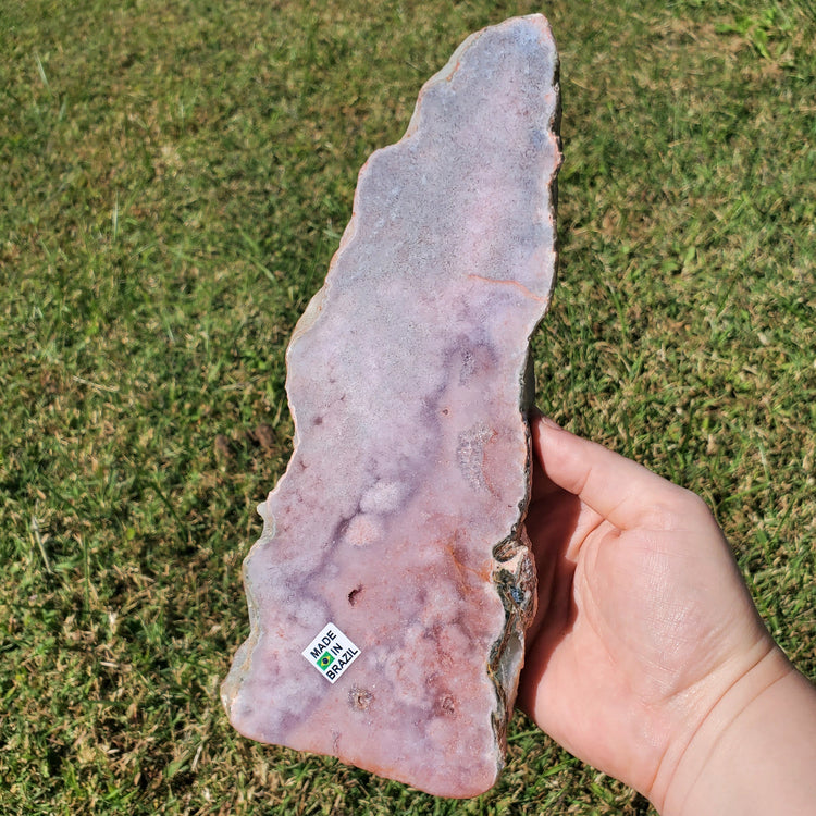 Pink Amethyst Slab Slice Crystals Minerals Unicorn Shaped Collectible