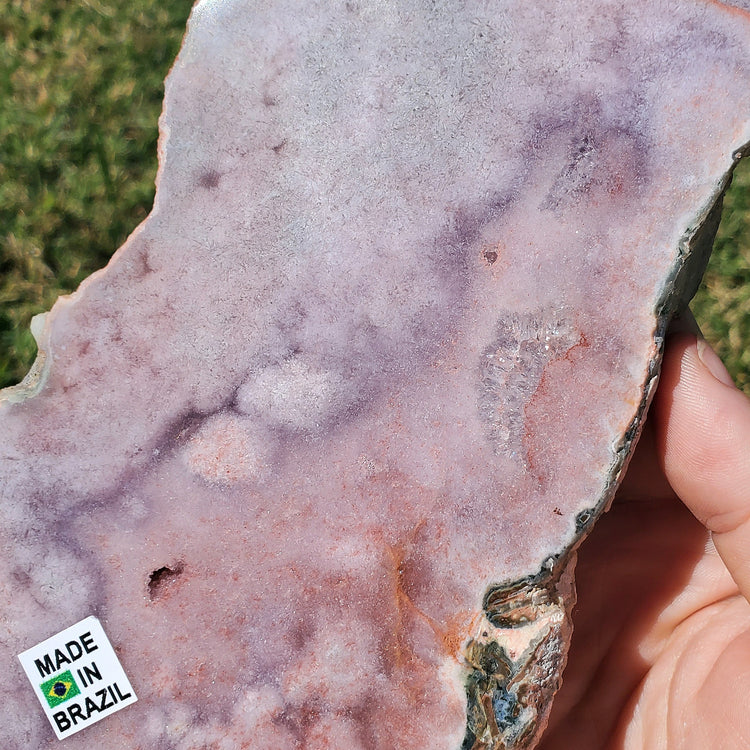 Pink Amethyst Slab Slice Crystals Minerals Unicorn Shaped Collectible