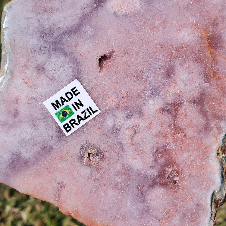 Pink Amethyst Slab Slice Crystals Minerals Unicorn Shaped Collectible