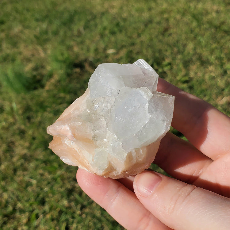 Apophyllite Stilbite Crystals Minerals Stones Natural Specimen Collectible