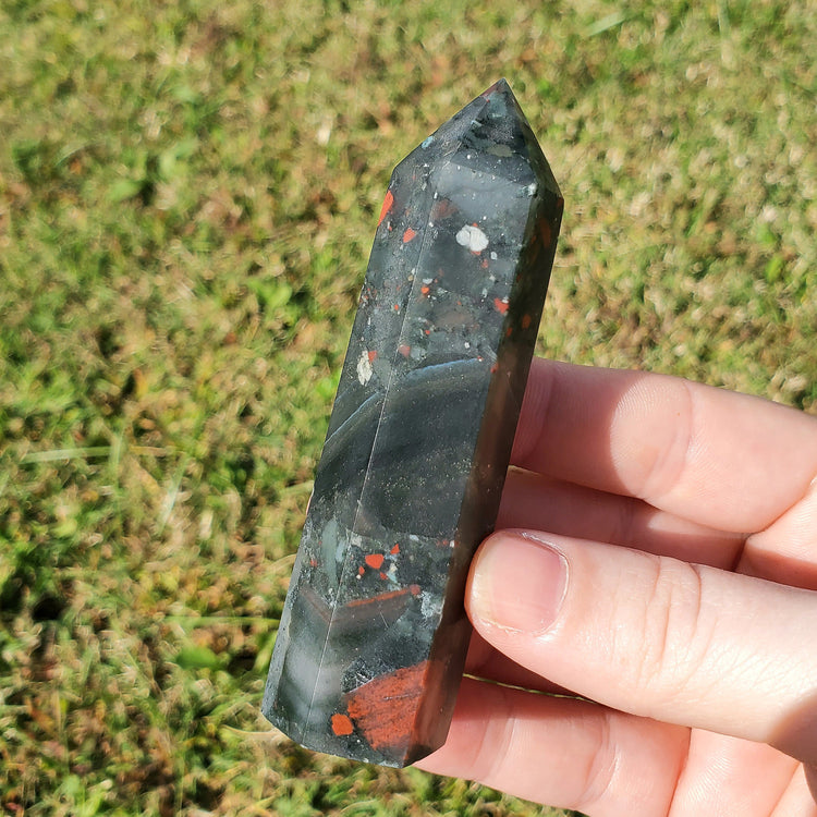 Bloodstone Tower Crystals Minerals Stones Natural Collectible