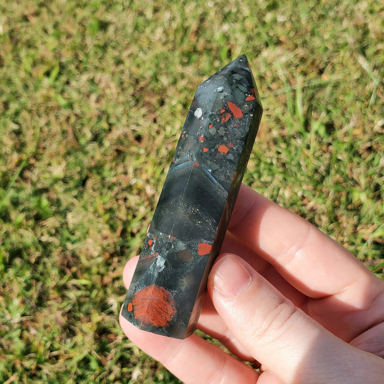 Bloodstone Tower Crystals Minerals Stones Natural Collectible