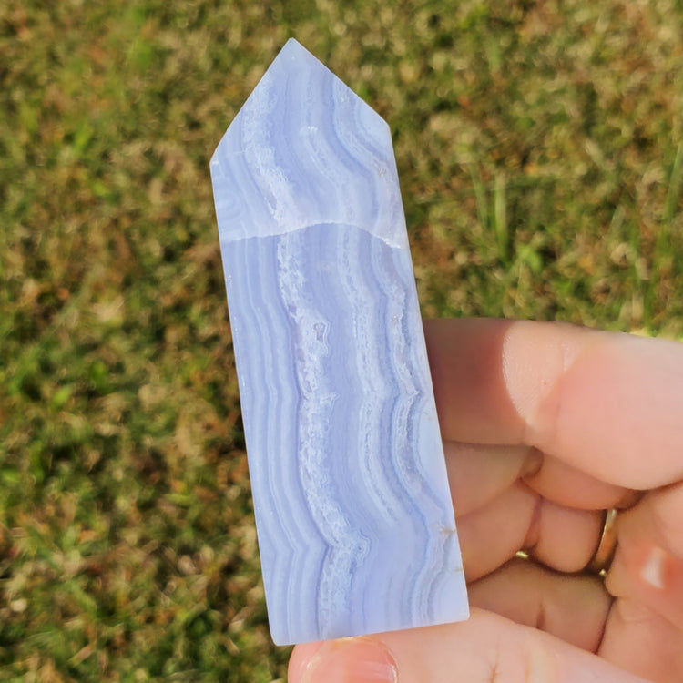 Blue Lace Agate Tower Crystals Minerals Stones Collectible