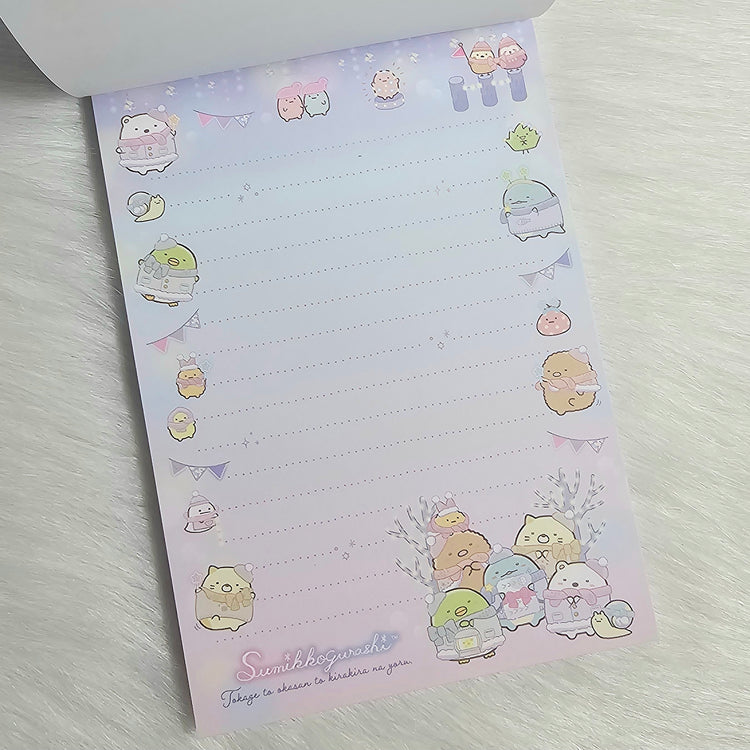 San-x Sumikko Gurashi Sparkling Lights Large Memo Pad Kawaii Japan