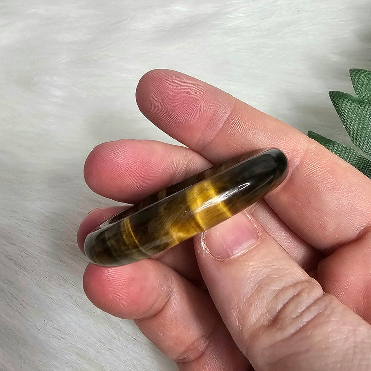 Tiger's Eye Worry Pocket Stone BONUS Info Card Gifts