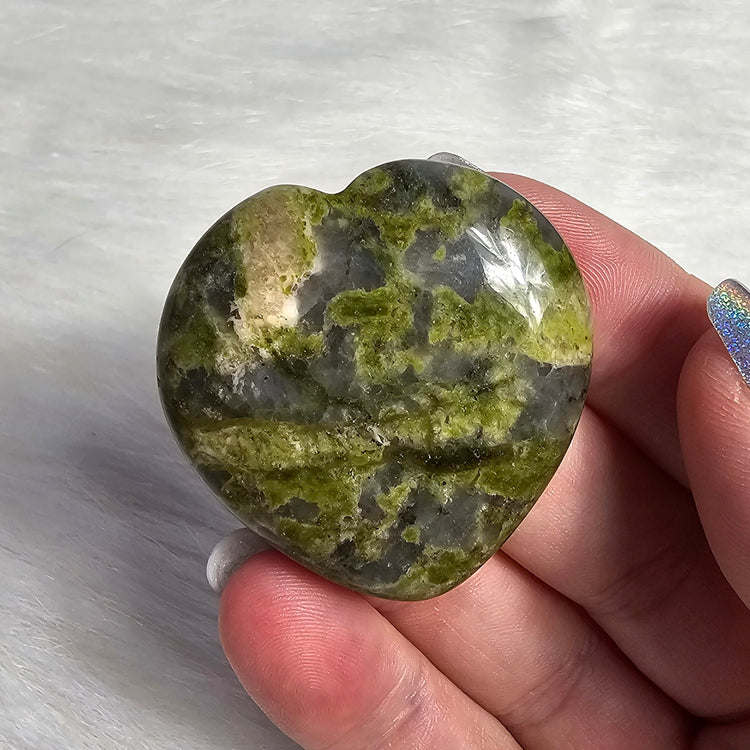 Unakite Worry Pocket Stone Crystals BONUS Info Card Gifts