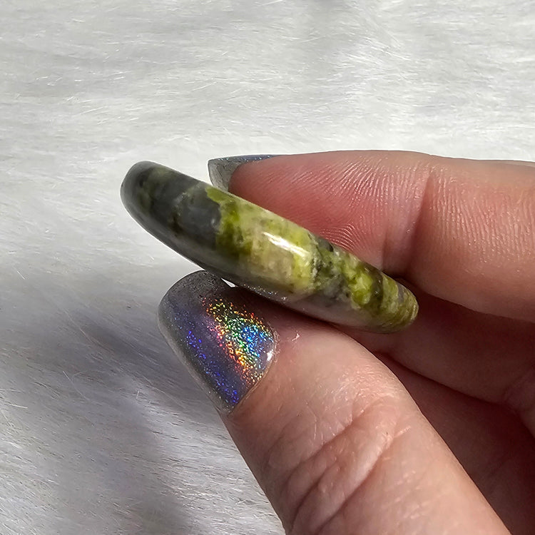 Unakite Worry Pocket Stone Crystals BONUS Info Card Gifts