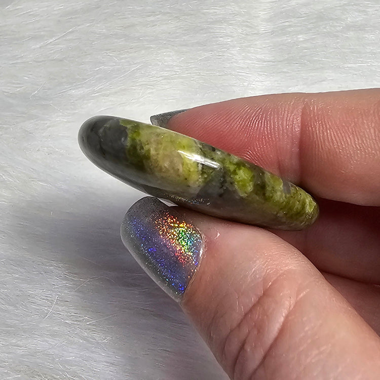 Unakite Worry Pocket Stone Crystals BONUS Info Card Gifts