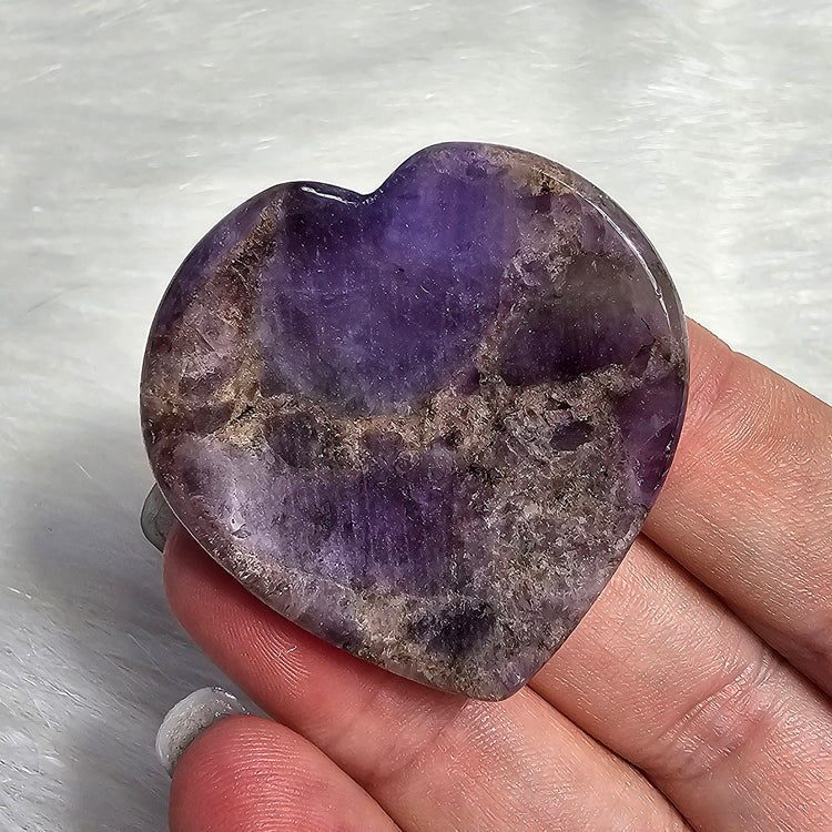Dream Amethyst Chevron Worry Pocket Stone BONUS Info Card Gifts