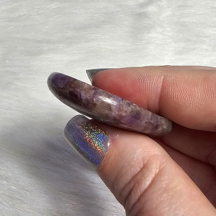 Dream Amethyst Chevron Worry Pocket Stone BONUS Info Card Gifts