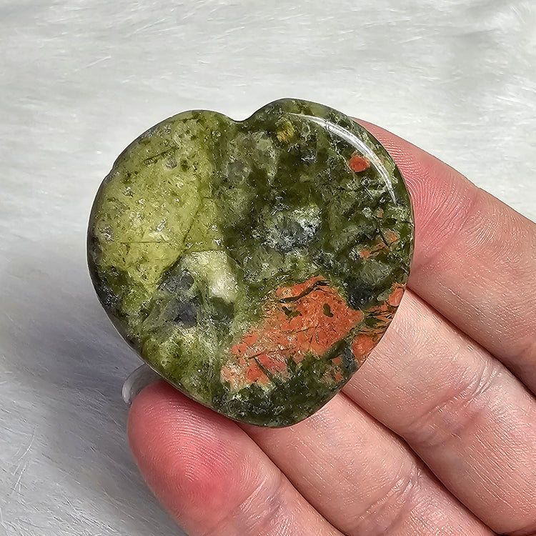 Unakite Worry Pocket Stone Crystals BONUS Info Card Gifts