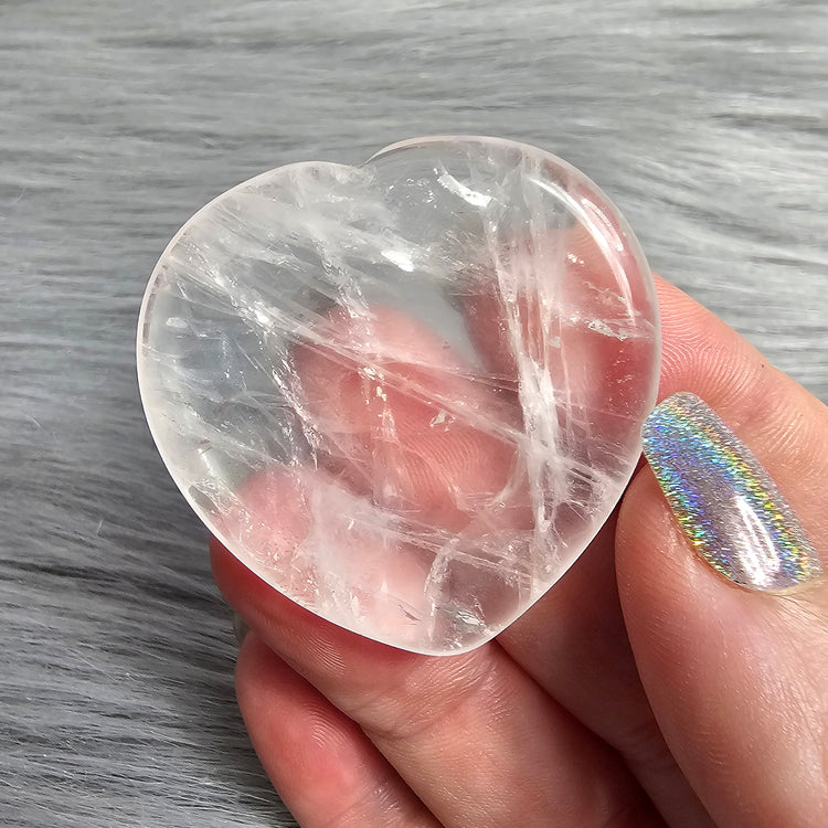 Clear Quartz Worry Pocket Stone Crystal BONUS Info Card Gifts