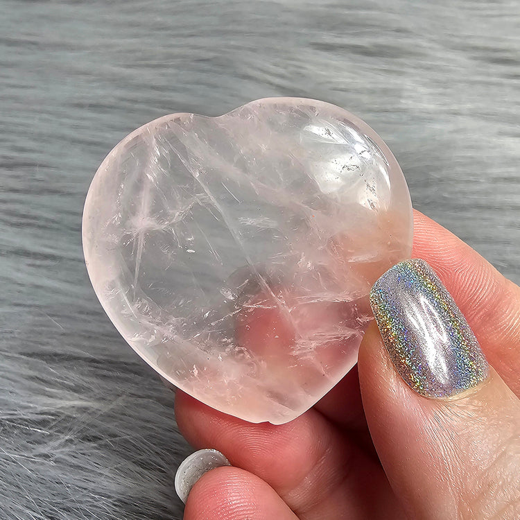 Rose Quartz Worry Pocket Stone Crystals BONUS INFO Card Gifts