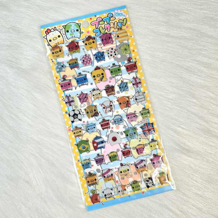 World Pigs Stickers Sticker Sheet Kawaii Japan Collectible Cute Gifts