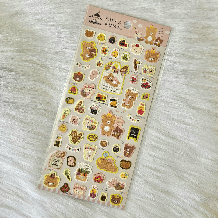 Rilakkuma San-x Stickers Sticker Sheet Kawaii Japan Collectible Cute Gifts