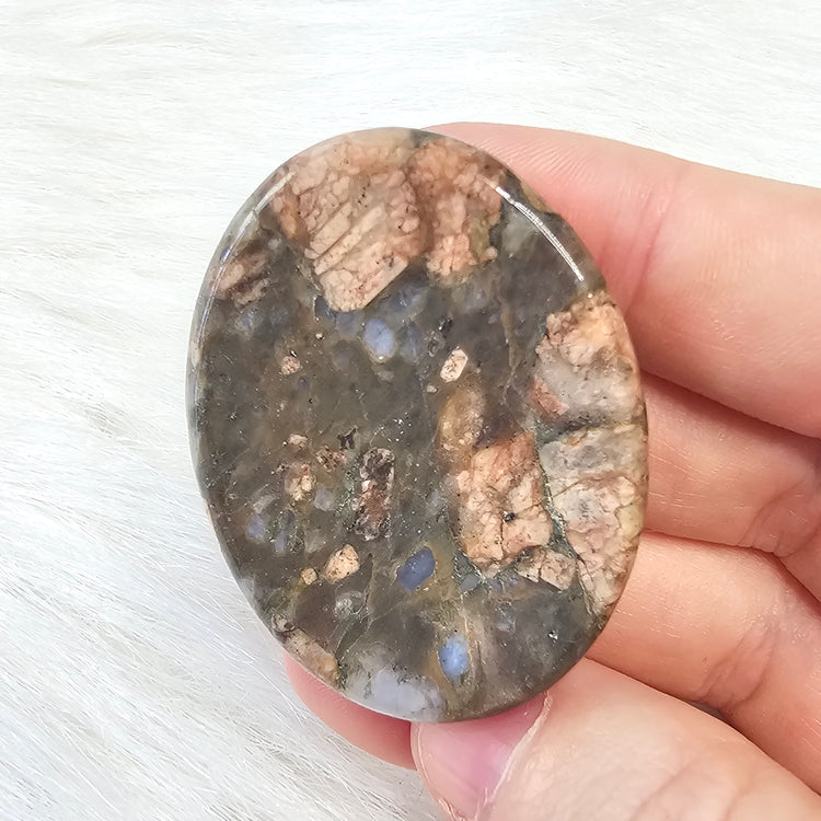 Que Sera Handcrafted Thumb Pocket Worry Stone Anxiety Relief Comfort Gifts BONUS Info Card