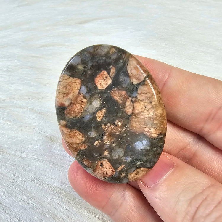 Que Sera Handcrafted Thumb Pocket Worry Stone Anxiety Relief Comfort Gifts BONUS Info Card