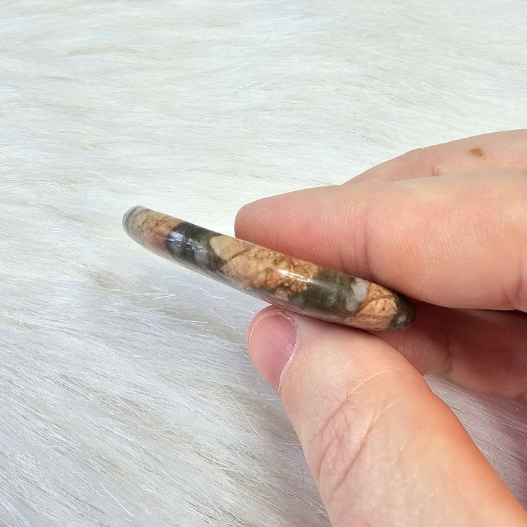 Que Sera Handcrafted Thumb Pocket Worry Stone Anxiety Relief Comfort Gifts BONUS Info Card