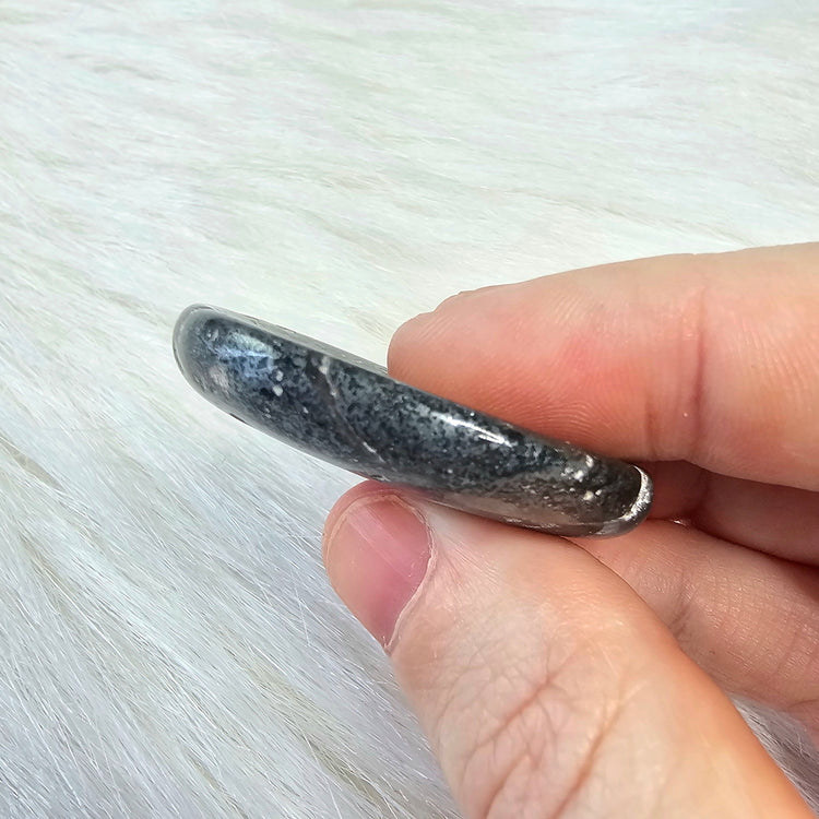 Hematite Stone Worry Pocket Stone Crystals Stones BONUS INFO CARD Gifts