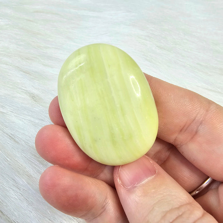 Serpentine Natural Worry Stone Handcrafted Thumb Pocket Stone Anxiety Relief Comfort Gifts BONUS Info Card
