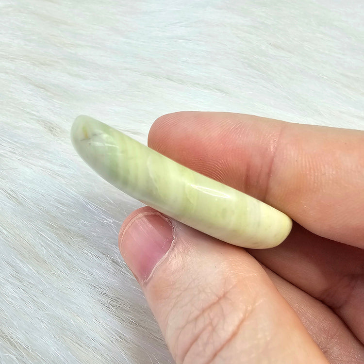 Serpentine Natural Worry Stone Handcrafted Thumb Pocket Stone Anxiety Relief Comfort Gifts BONUS Info Card