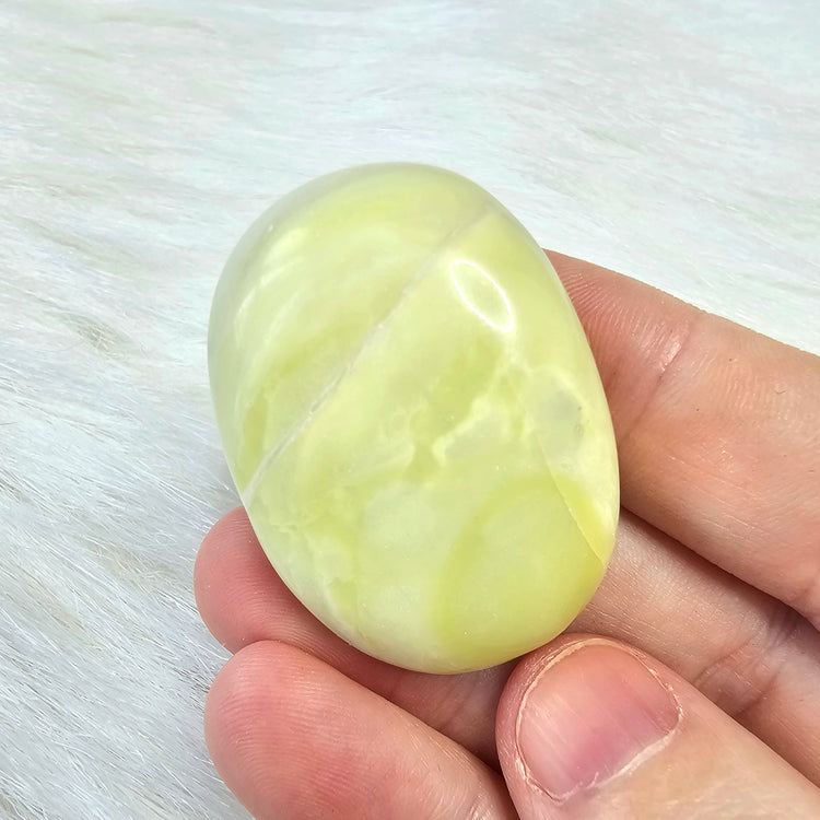 Serpentine Natural Worry Stone Handcrafted Thumb Pocket Stone Anxiety Relief Comfort Gifts BONUS Info Card