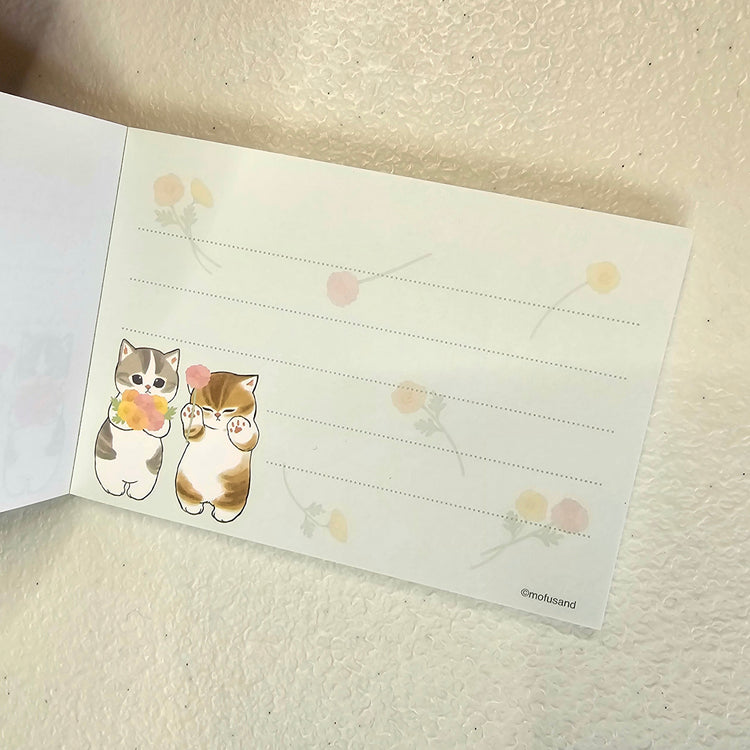Mofusand Flowers Mini Memo Pad Stationery Collectible Gifts