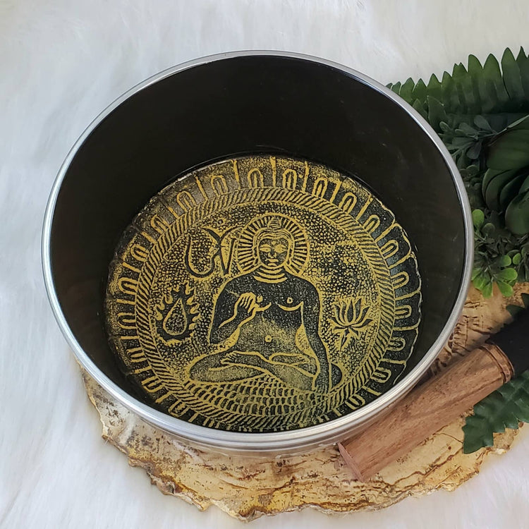 Chakra Tibetan Song Bowl Black with Pillow & Striker Meditiation Music Yoga Reiki Cleansing Natural Healing Gifts Metaphysical Spiritual