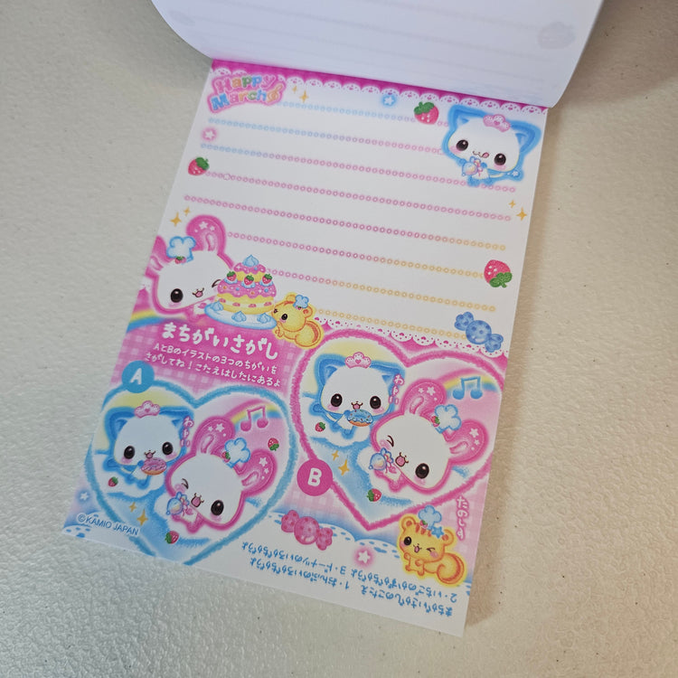 Happy March Large Memo Pad Kamio Japan Kawaii Japan
