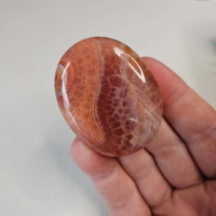 Fire Agate Worry Pocket Stone Crystals Stones BONUS INFO CARD Gifts