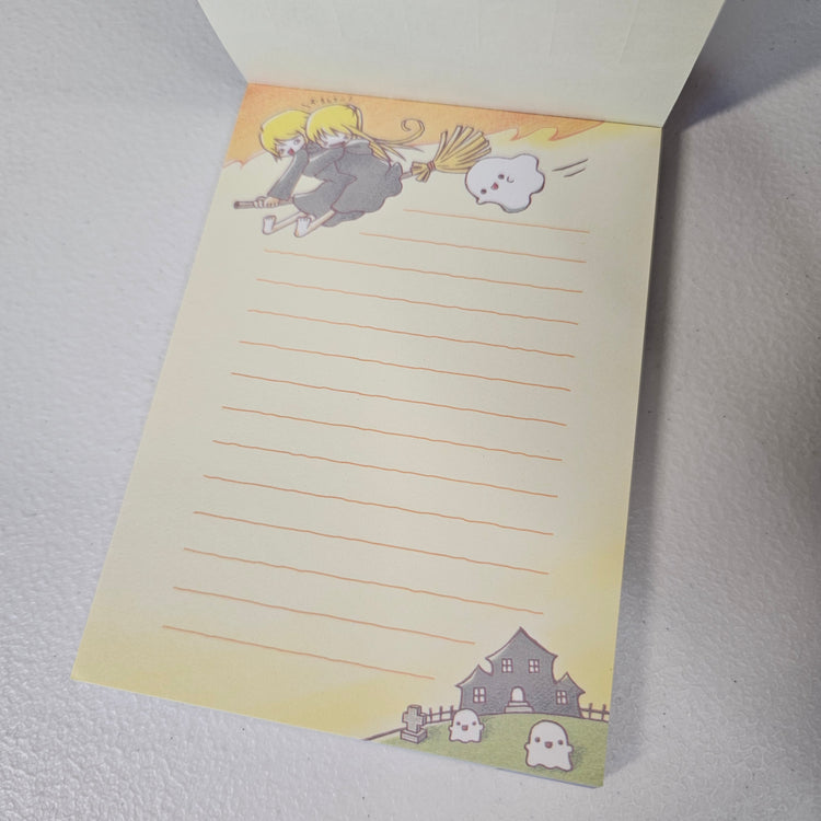 Horror House Large Memo Pad Postcard Sticker Page Kawaii Stationery Notepad Used