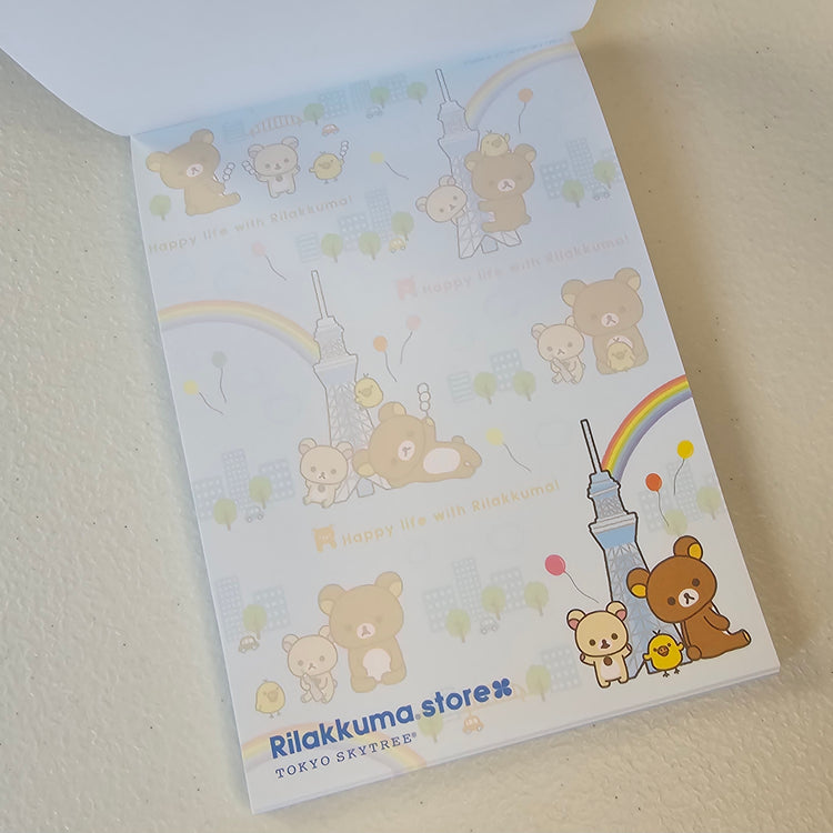 Rilakumma Memo Pad Kawaii Sticker Page Stationery Collectible Gifts