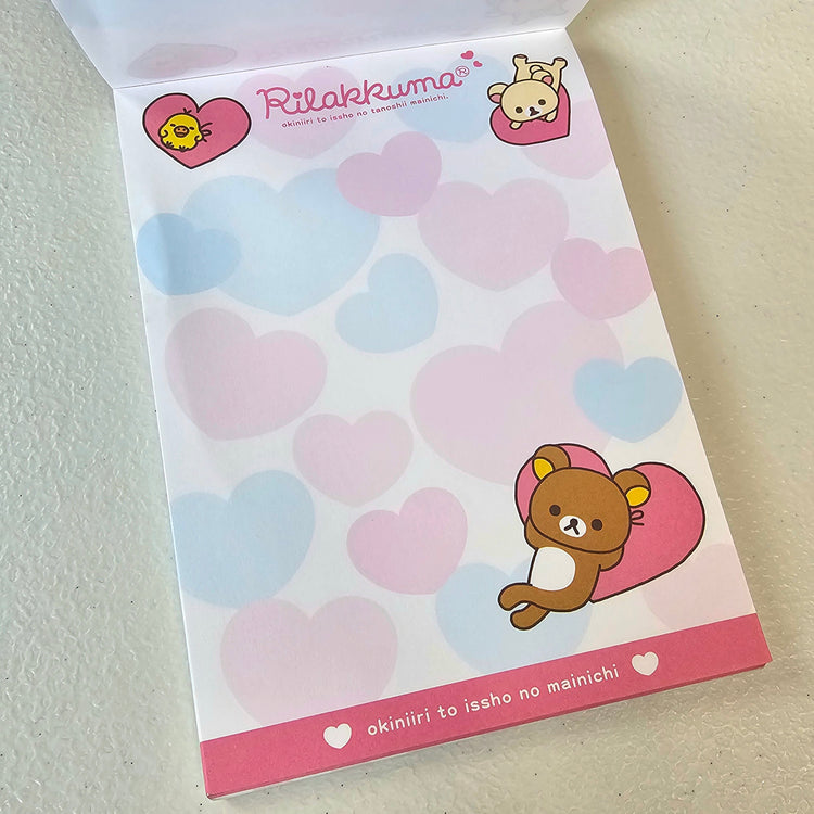 Rilakkuma Large Memo Pad Sticker Page Kawaii Stationery Notepad Collectible Used