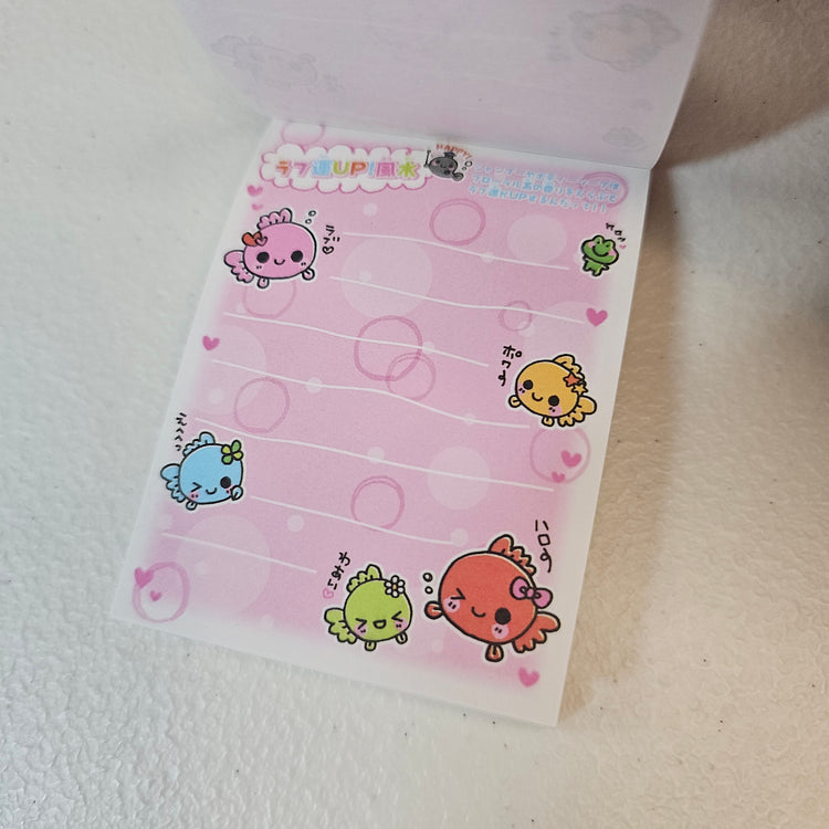 Q-lia Goldfish Mini Memo Pad Kawaii Stationery Collectible Gifts
