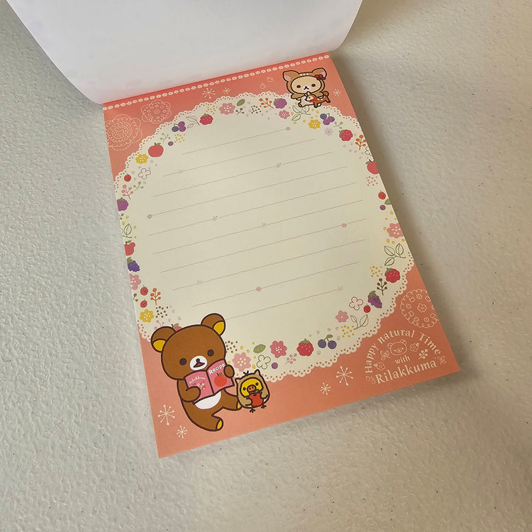 Rilakkuma Large Memo Pad Sticker Page Kawaii Stationery Notepad Collectible Used