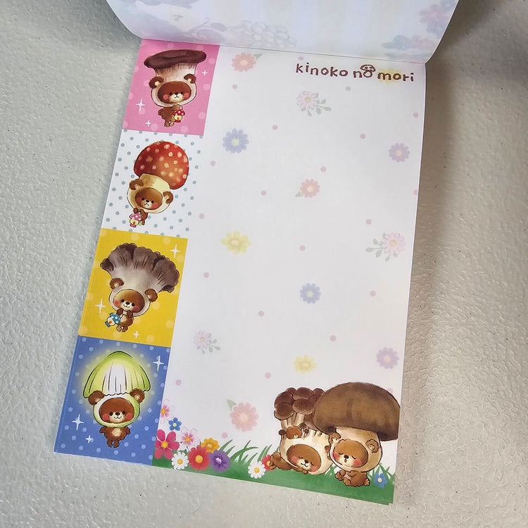 Kinoko No Mori Large Memo Pad Sticker Page Kawaii Stationery Notepad Used