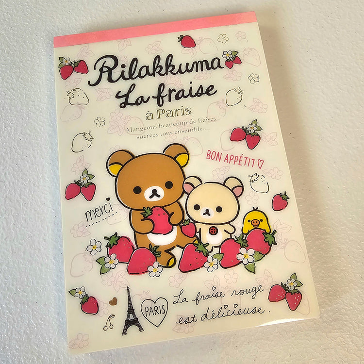 Rilakkuma Large Memo Pad Sticker Page Kawaii Stationery Notepad Collectible