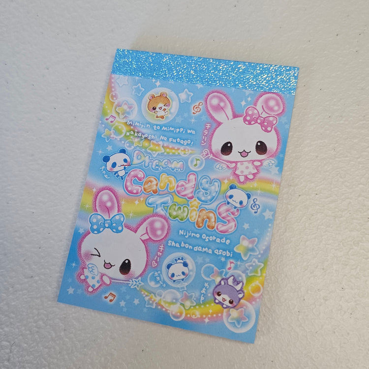 Candy Twins Kamio Japan Mini Memo Pad Kawaii Stationery Collectible Gifts