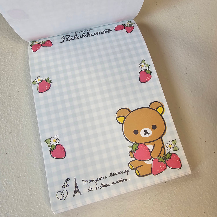Rilakkuma Large Memo Pad Sticker Page Kawaii Stationery Notepad Collectible