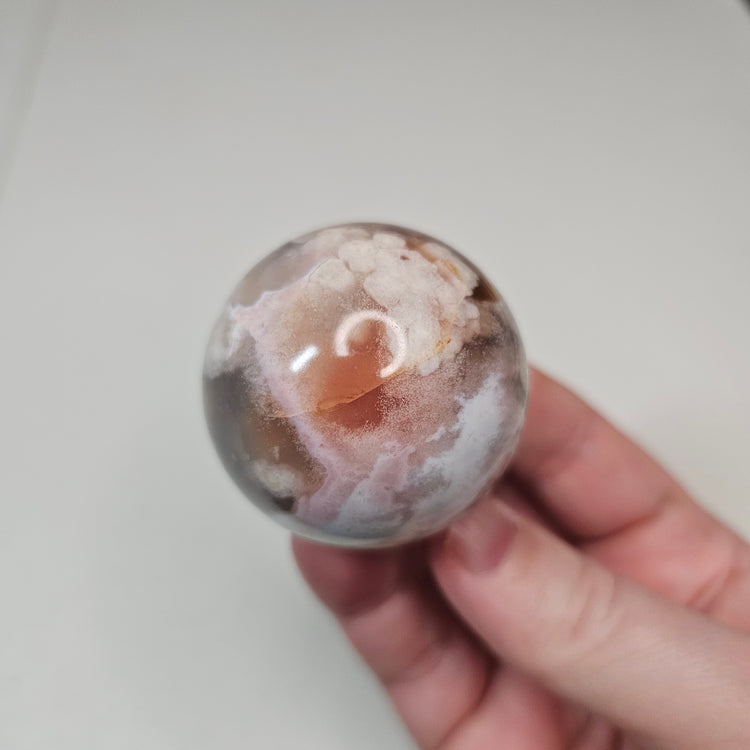 Green Flower Agate Sphere High Quality Collectible