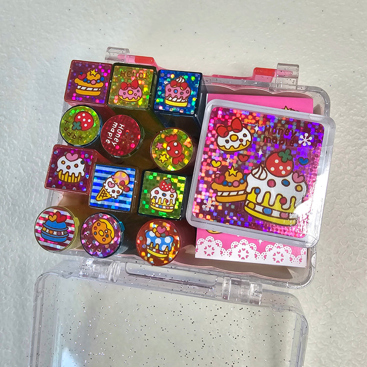 Honey Maple Kawaii Stamp set stampers Japan Retro Collectible Gifts Planner Used