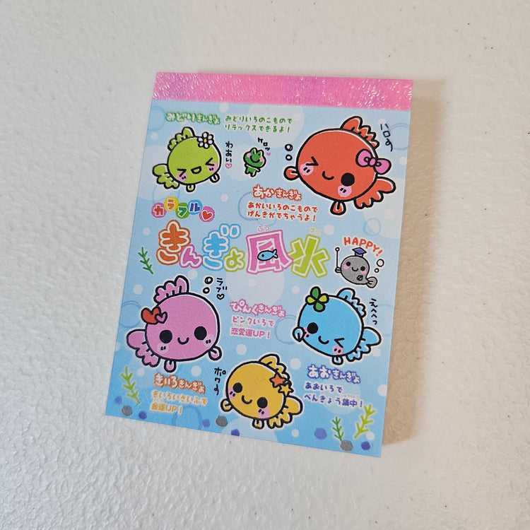 Q-lia Goldfish Mini Memo Pad Kawaii Stationery Collectible Gifts