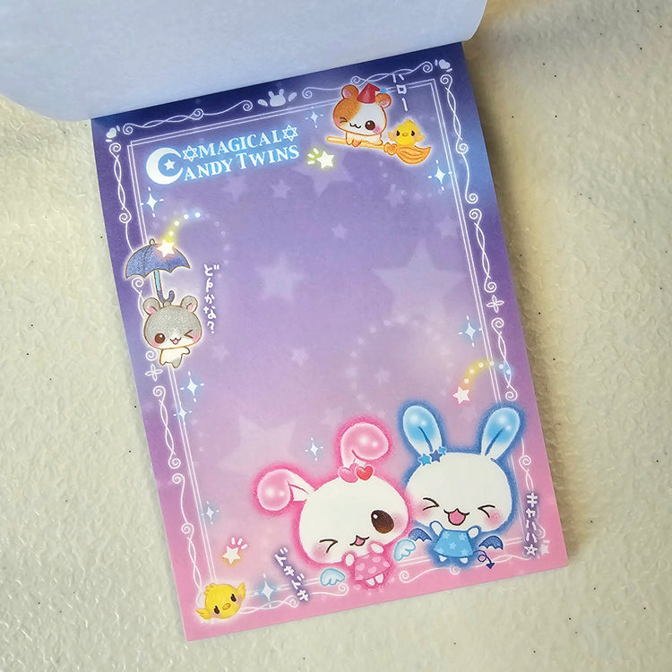 Magical Candy Twins Mini Memo Pad Kawaii Stationery Collectible Gifts