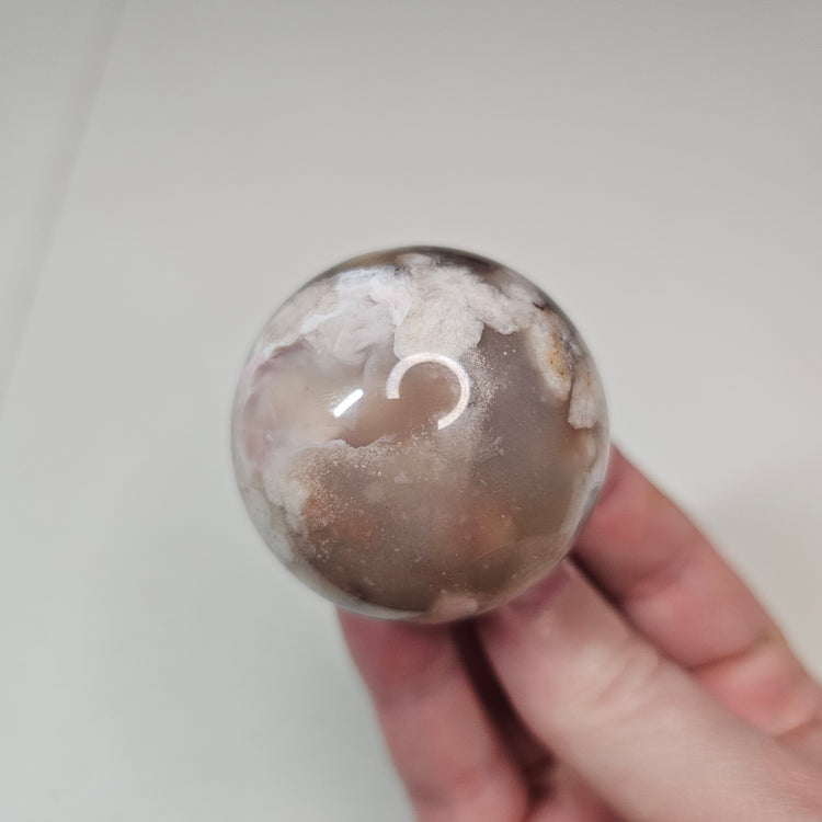 Green Flower Agate Sphere High Quality Collectible