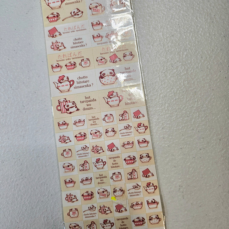 Tare Panda Kawaii Stickers Sticker Sheet Kawaii Japan Collectible Cute Gifts