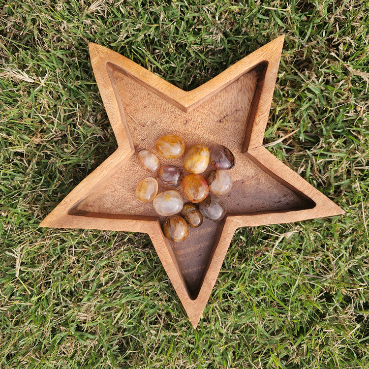 Golden Healer Stones .5 lb Crystals Collectible Healing Reiki Polished LOT