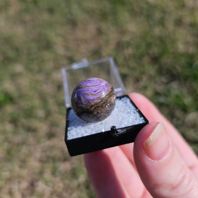 Charoite Crystals Minerals Thumbnails Natural Specimen Collectible